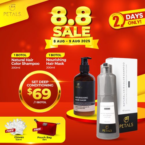 [SG] 8.8 SALE SET DEEP CONDITIONING - Burgandy 1 bottles 200ml + Hair Mask 200ml