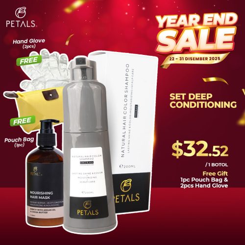 [SG] YEAR END SALE - SET DEEP CONDITIONING - Burgandy 1 bottles 200ml + Hair Mask 200ml