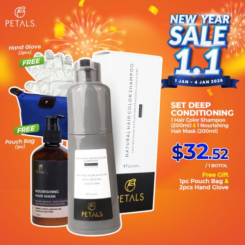 [SG] NEW YEAR 1.1 SALE - SET DEEP CONDITIONING - Burgandy 1 bottles 200ml + Hair Mask 200ml